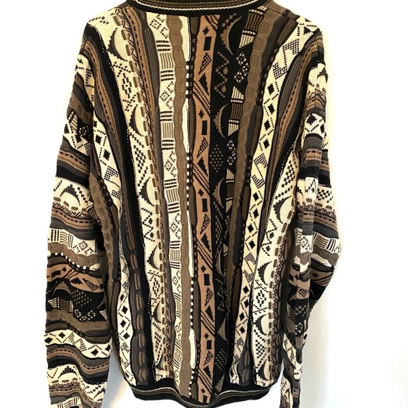 Vintage COTTON TRADERS Men’s Brown Tan Coogi Style Sweater XLXT - Picture 5 of 8